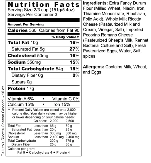 Ricotta Gnocchi - 1 lb. - Image 3